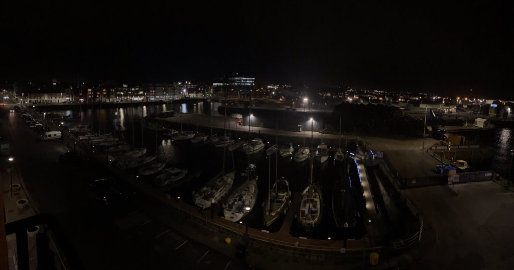 Galway harbour at night, Ireland
