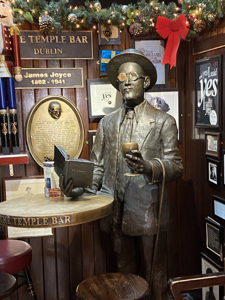 James Joyce statue at The Temple Bar, Dublin