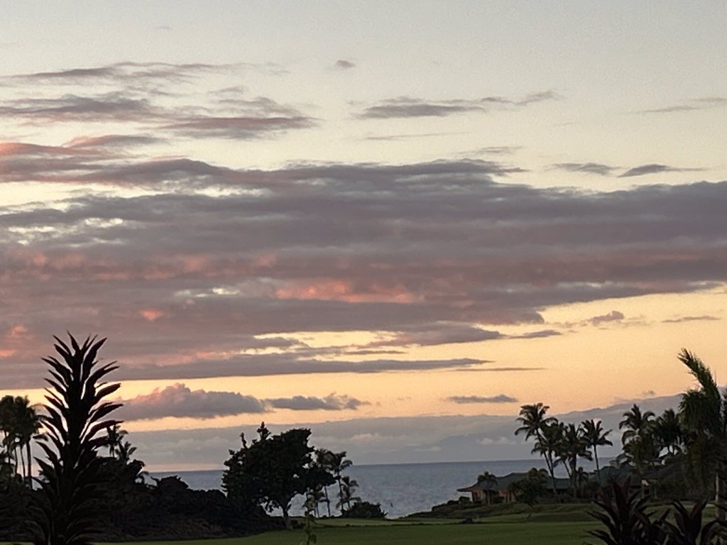 Sunset on the Kona coast, Hawaii