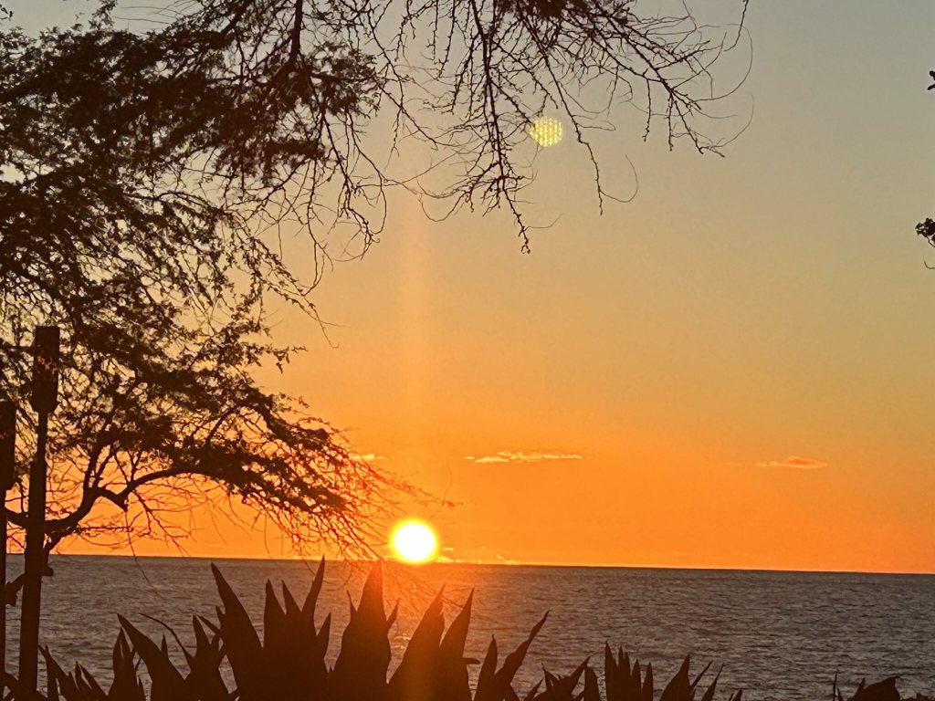 Sunset on the Kona coast, Hawaii