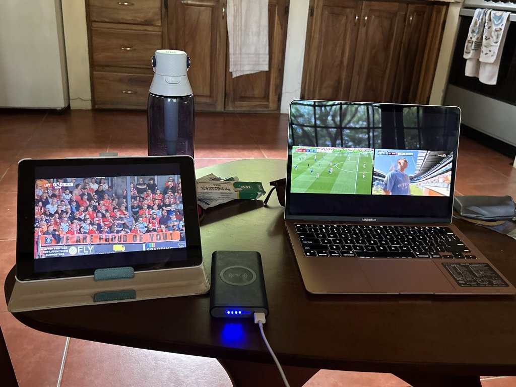 Watching the Premier League final day from our rental near San Juan del Sur, Nicaragua